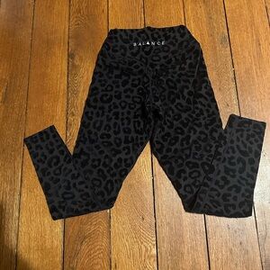 Balance Athletica Kingdom Collection Black Leopard Leggings